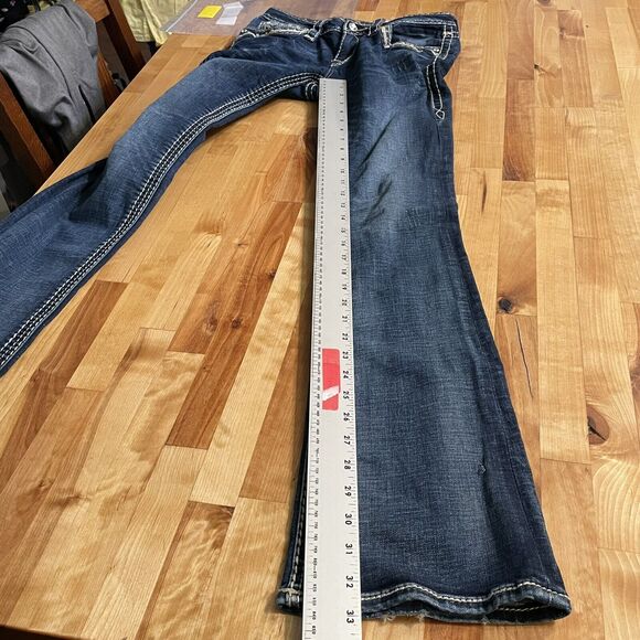 Rock Revival Ferry Jeans Mid-Rise Boot Stretch Rhinestone Pockets Sz 25 EUC - Picture 13 of 16